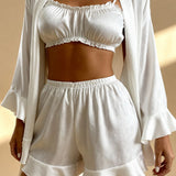 Angie 3-Piece Satin Pyjama Set