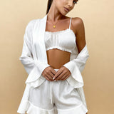 Angie 3-Piece Satin Pyjama Set