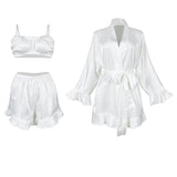 Angie 3-Piece Satin Pyjama Set